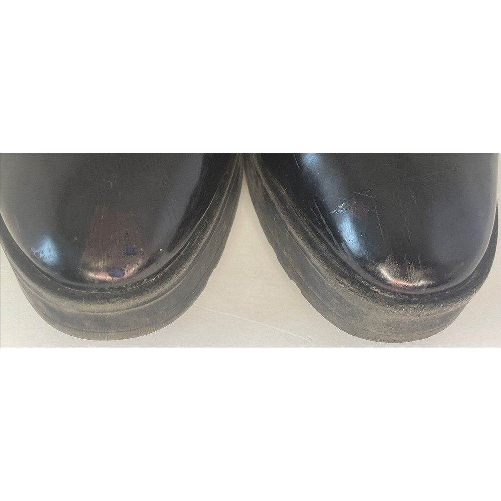 Zara Women's Black Shiny Ankle Boots W/Zip Moto Mod Goth Size 39/U.S. 8 - Picture 12 of 13